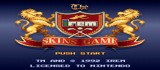 Skins Game (Nintendo Super System) Title Screen